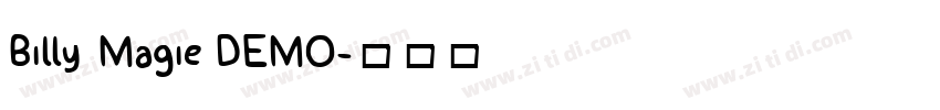 Billy Magie DEMO字体转换